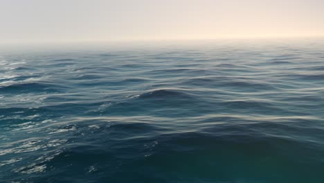 cgi of calm blue waves on a misty morning