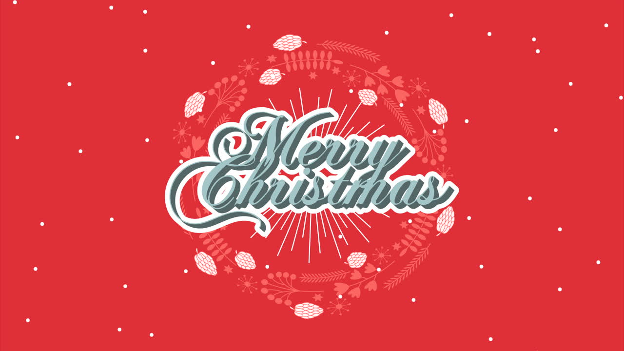 메리 크리스마스 캘리그라피 애니메이션