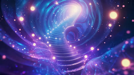 luminous spiral tunnel to a bright light