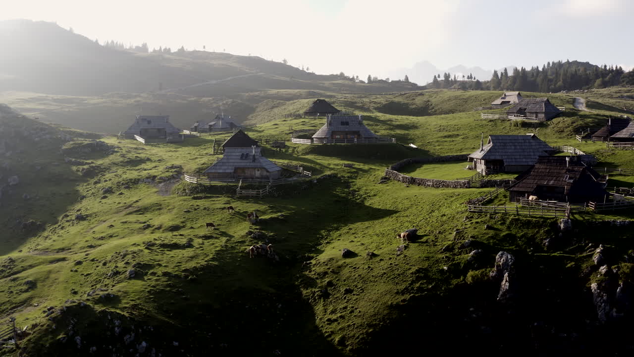 Alpine Village in the Fog