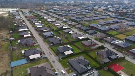 Drone-view-of-residential-houses-at-early-spring