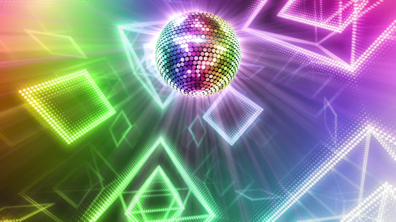 bola de espejo disco luces club de baile fiesta brillo de fondo