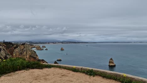 Coastline-of-Lagos,-Algarve,-Portugal