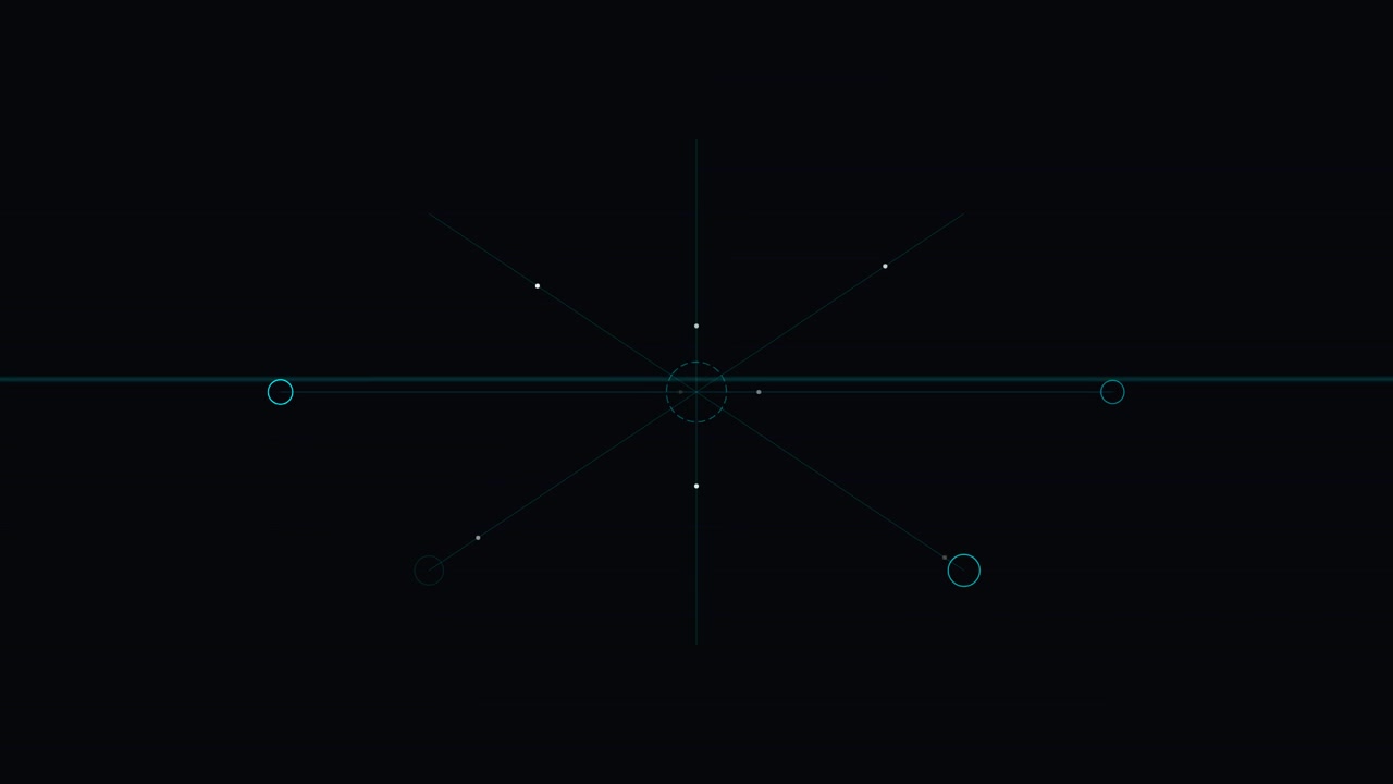 Abstract Geometric Motion Graphic with Rotating Circles and Lines