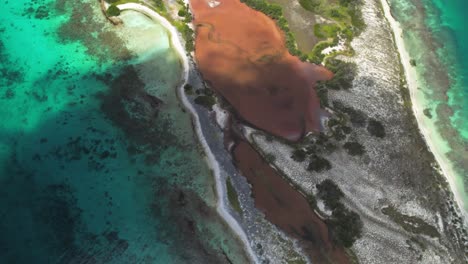 Luftaufnahme-Zeigt-Das-Atemberaubende-Cayo-De-Agua-Mit-Türkisfarbenem-Wasser-Und-Weißem-Sandstrand,-Unberührte-Naturszene