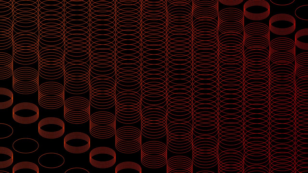 línea abstracta 3d círculo isométrico virtual iluminación en movimiento, red de tecnología concepto de transferencia de datos digitales, brillando en fondo negro animación de bucle sin costuras 4k con canal alfa mate