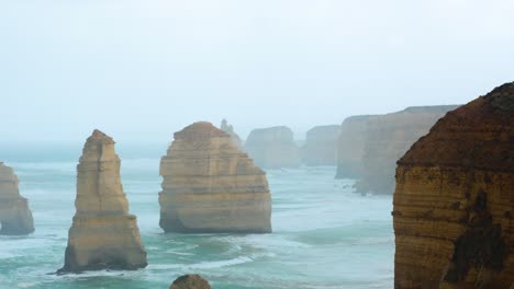 12 apostles in australia on a cloudy day