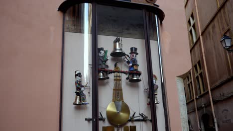 a shot of the charvet clock as it strikes the time
