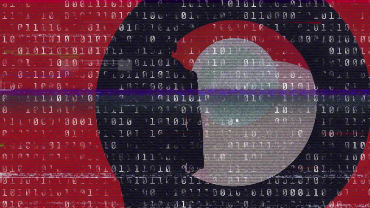 여성 춤과 모양에 대한 데이터 처리의 애니메이션