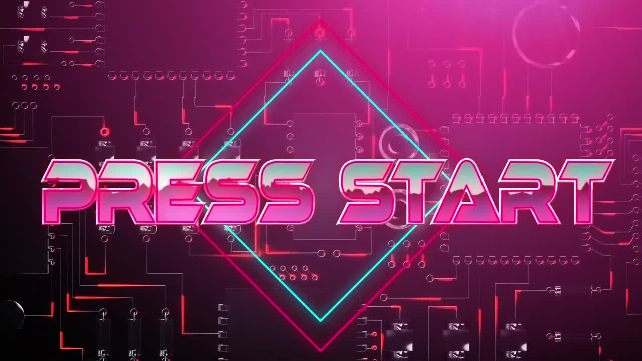 Press start pink game screen
