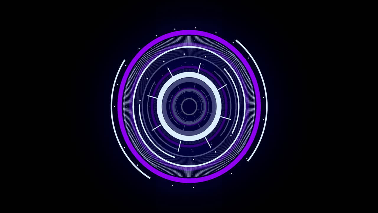 animación de la exploración del alcance sobre un fondo negro