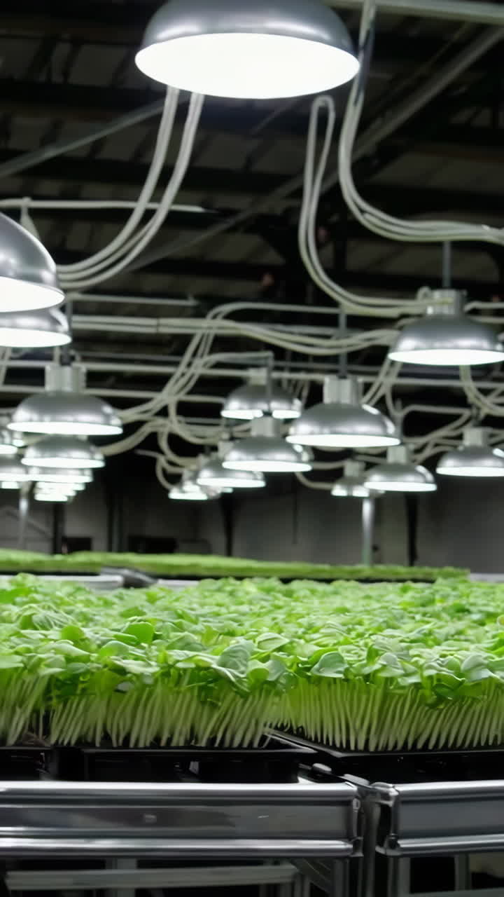 Vertical Farming indoor con luci di coltivazione a LED