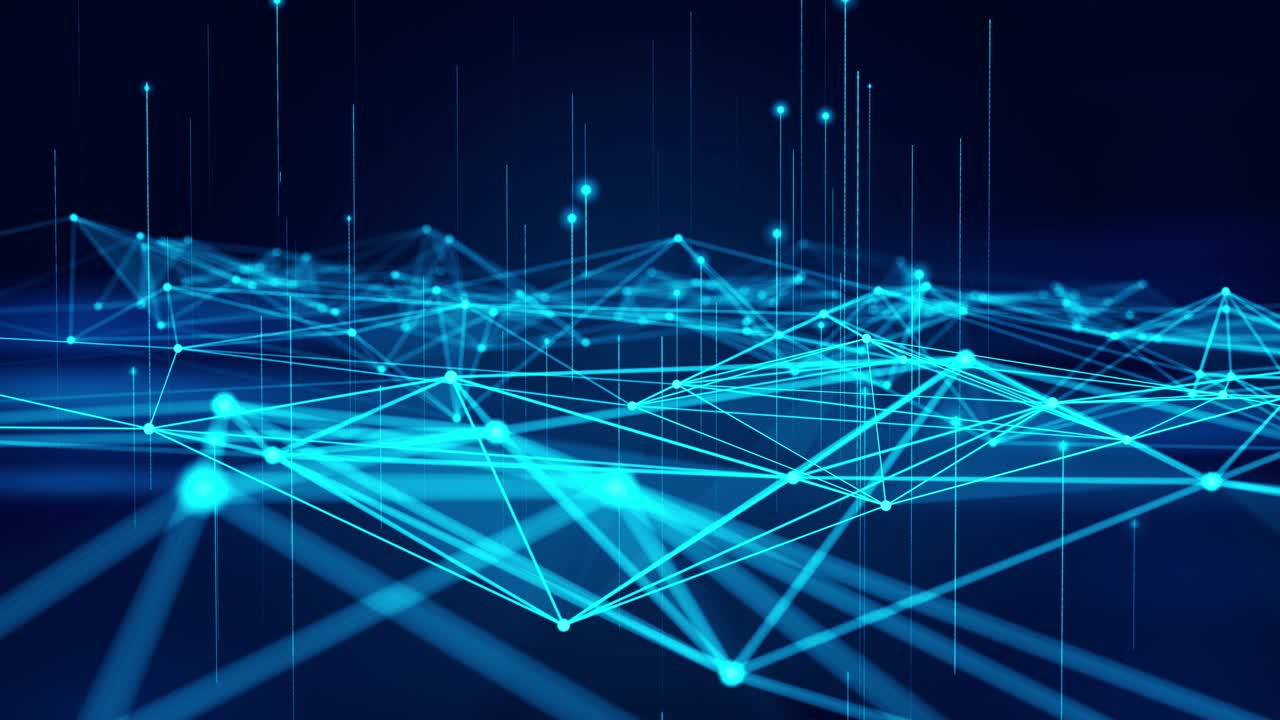 Technology artificial intelligence ai and internet of things background iot network animation