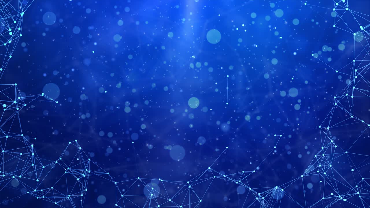 rendering 4k 3d abstracto futurista con líneas de conexión en el fondo del bucle.