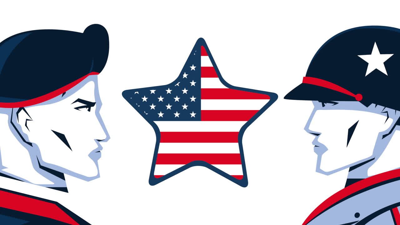 군인과 별과 함께 행복한 기념일 애니메이션