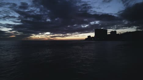 cinemagraph loop of beach during sunrise or sunset