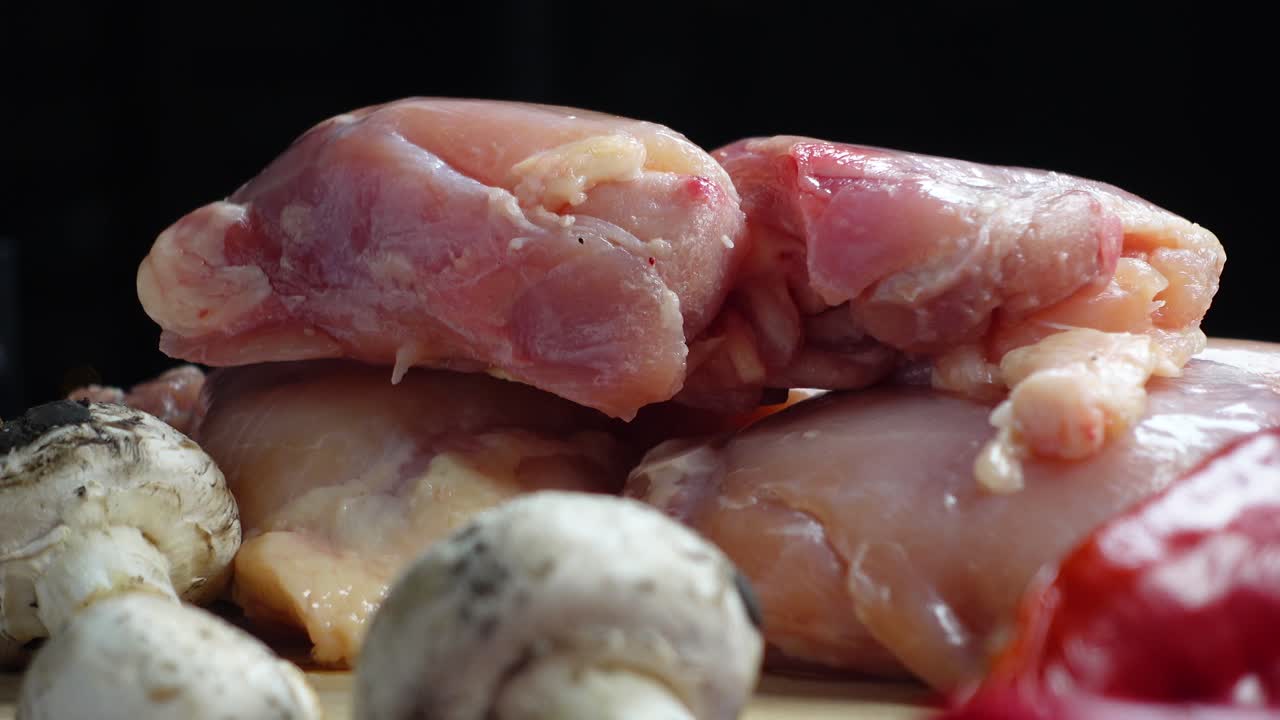 버섯 과 은 고추 를 은