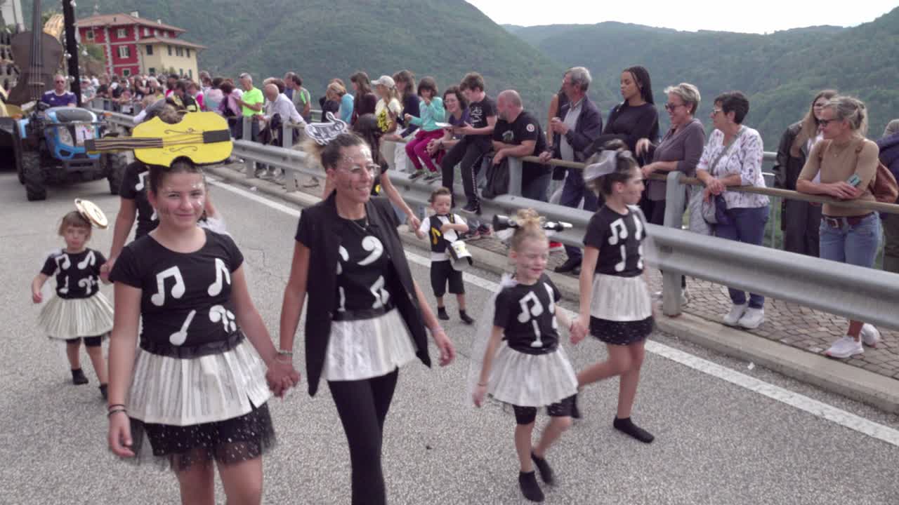 Children's Music Parade in Italian Town