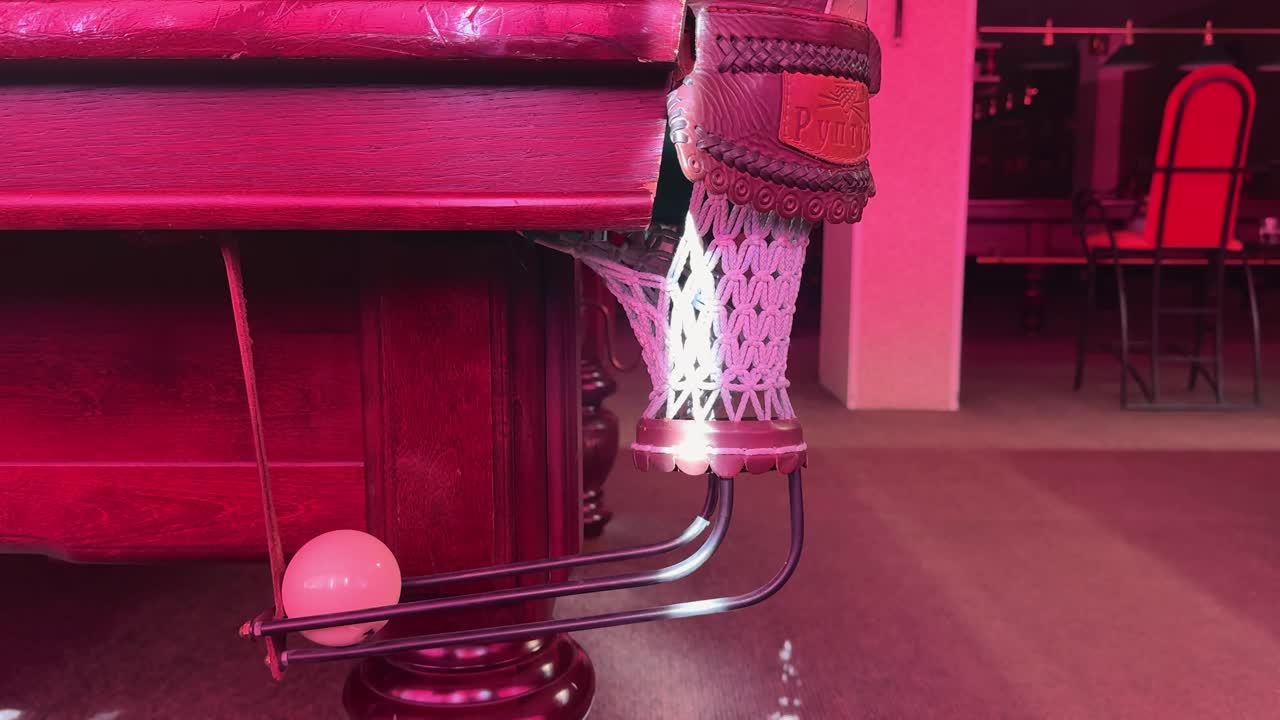 Ball pocket on a Pyramid table in Chisinau Moldova