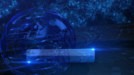 3d digital world map news intro background