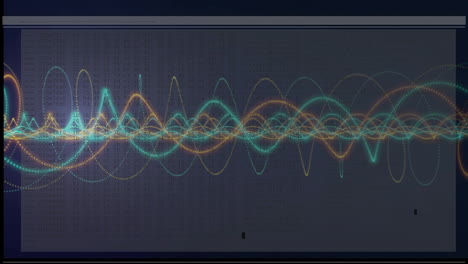 animation of digital data processing over black background