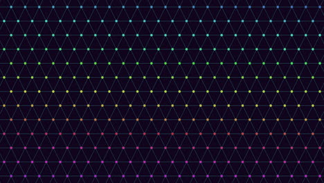 Vibrant dotted grid pattern on black background
