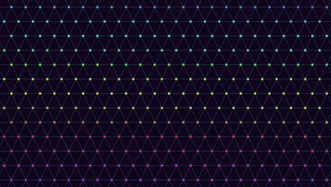 vibrant dotted grid pattern on black background