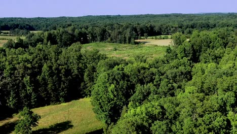 tiro de elevación que revela el campo verde