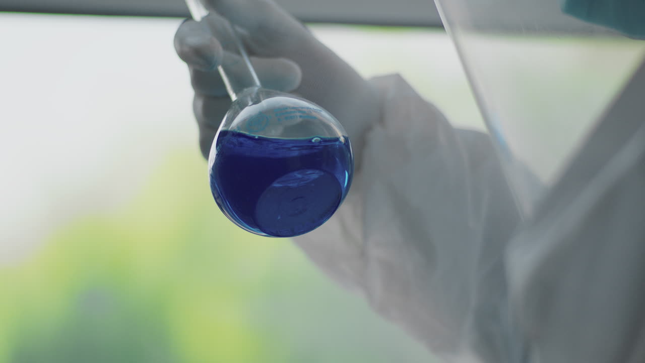 Laboratory Experiment with Blue Liquid