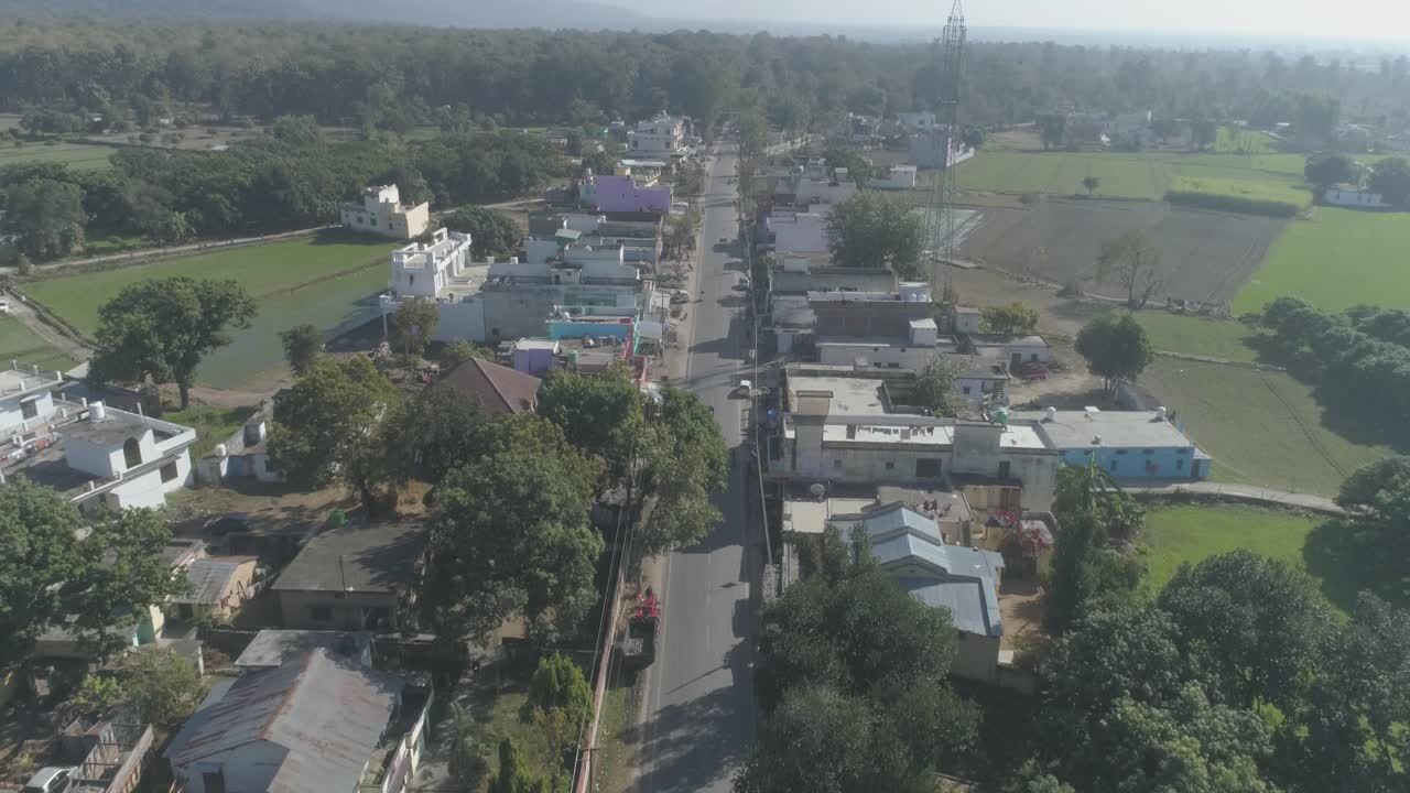 Aerial View of an Indian Village