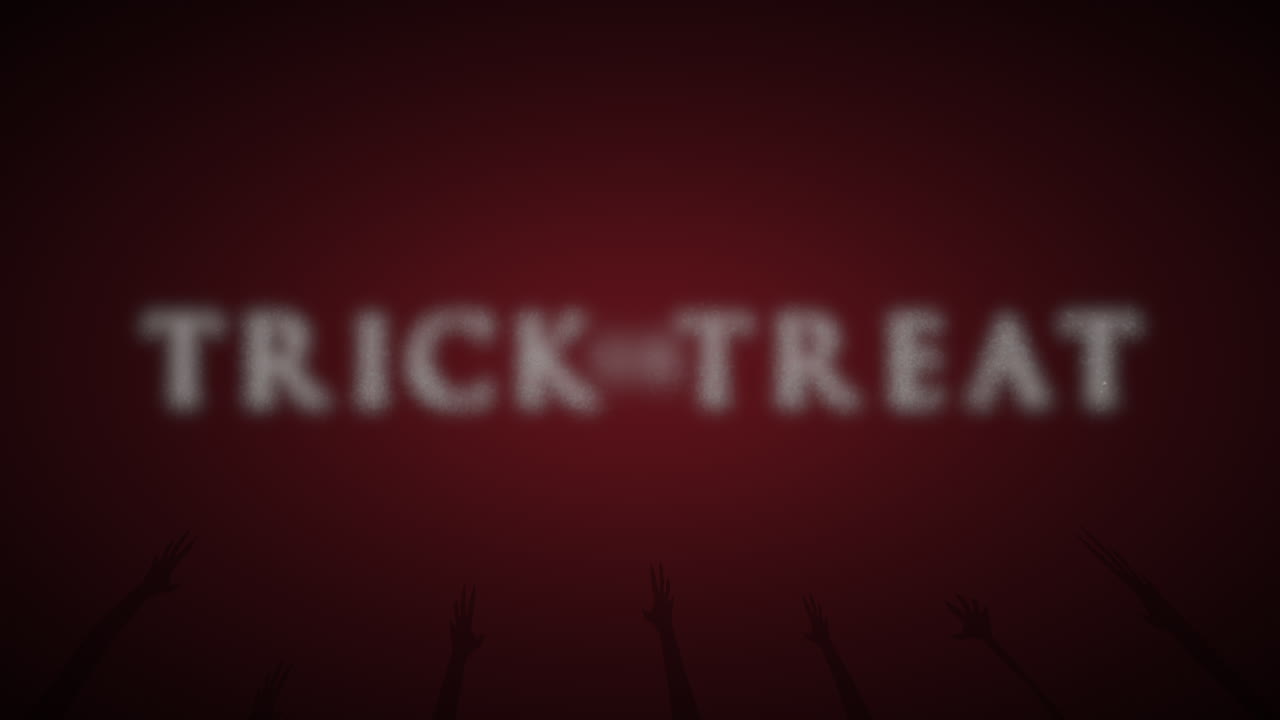 truco o trato con la ayuda de las manos de la gente en el infierno