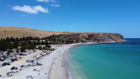 panorama of beach to jetty, rapid bay