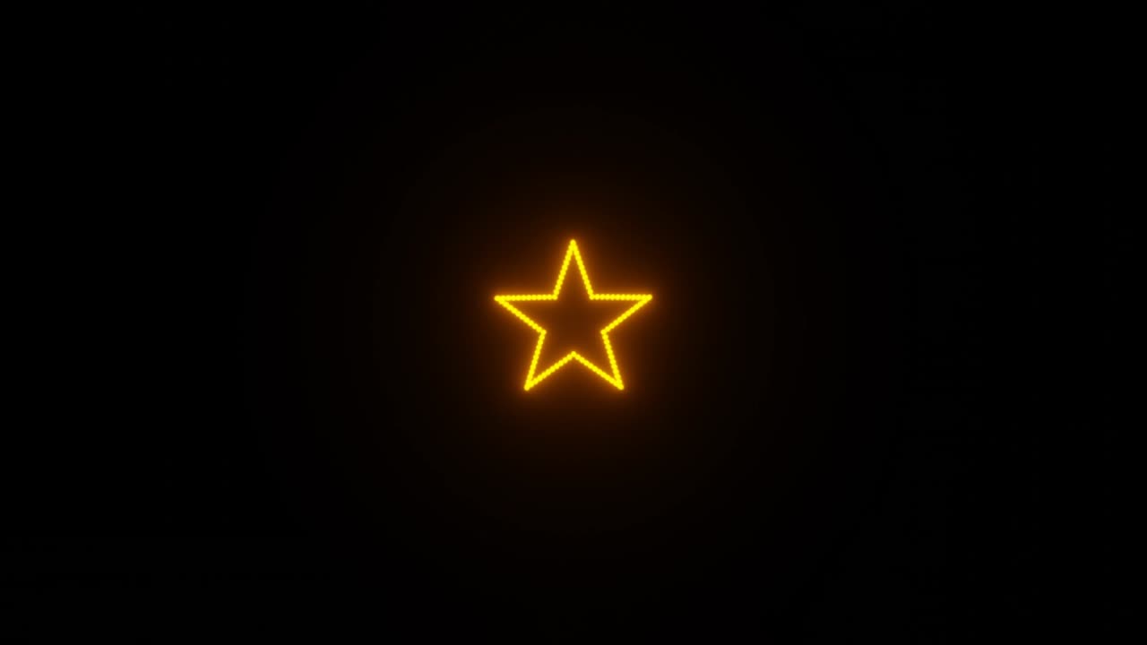 luces brillantes abstractas estrellas de neón túnel de bucle de fondo renderizado en 3d