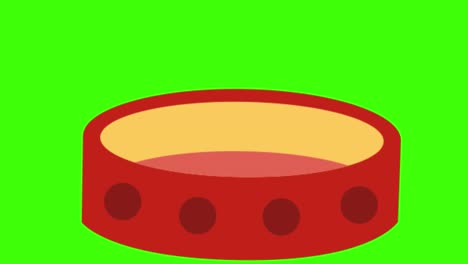 bowl animation of a bowl icon on a green screen