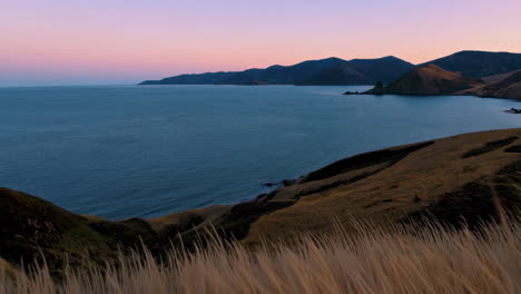 coastal sunset view in new zealand