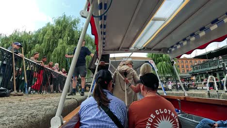 people enjoying a scenic boat tour