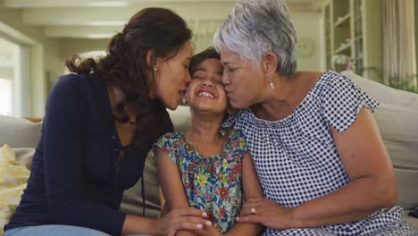 multi-generation family spending time together at home