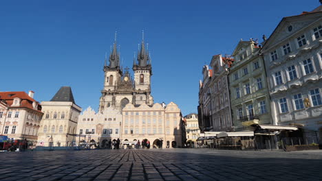 prague old town during covid-19 virus pandemic