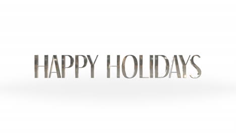 elegance happy holidays text on white gradient