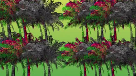 Colorful-and-monochrome-palm-trees