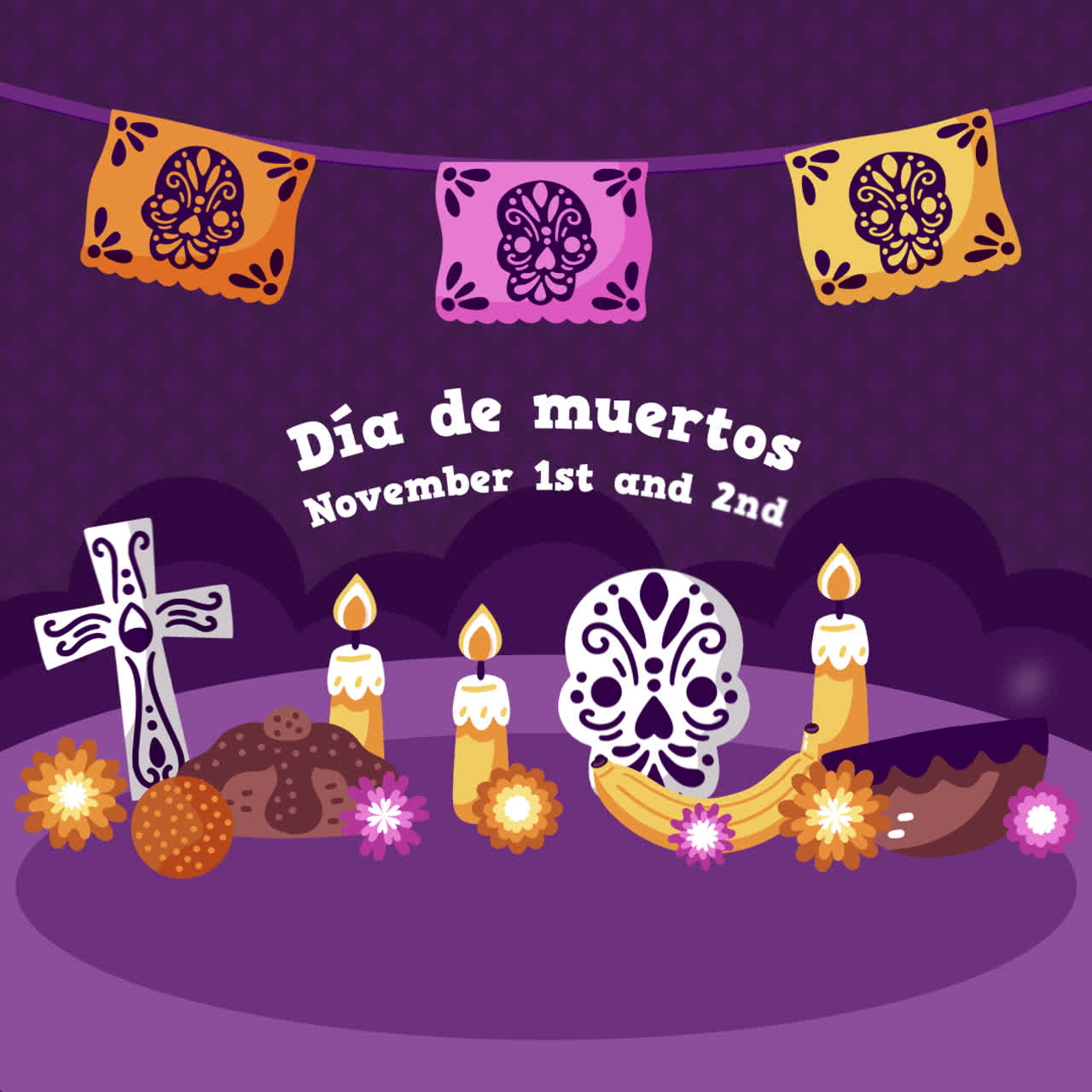 Ilustração de Dia de los Muertos