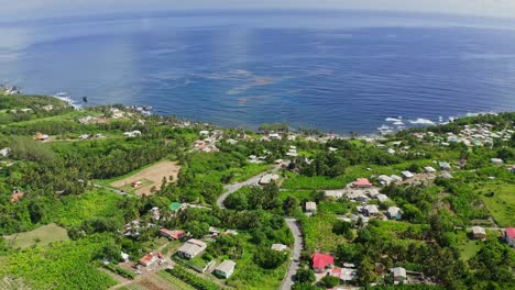 establishing shot of quaint fishing village bathsheba, barbados