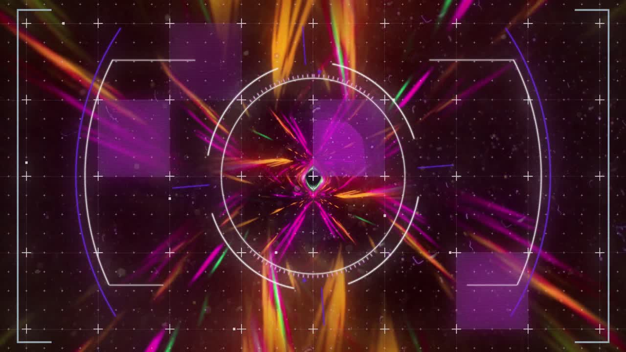 animación del escaneo del alcance, los marcadores y el procesamiento de datos