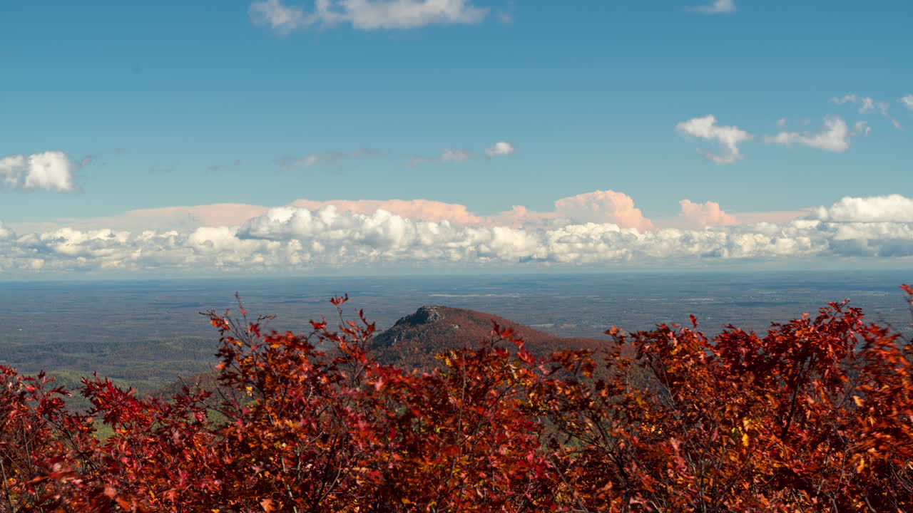 Clouds Move Over A Moutain Peak