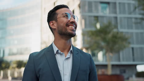 smiling businessman outdoors