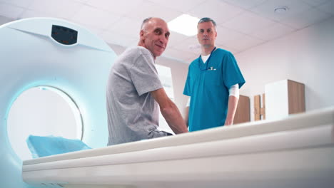 patient undergoing ct scan procedure