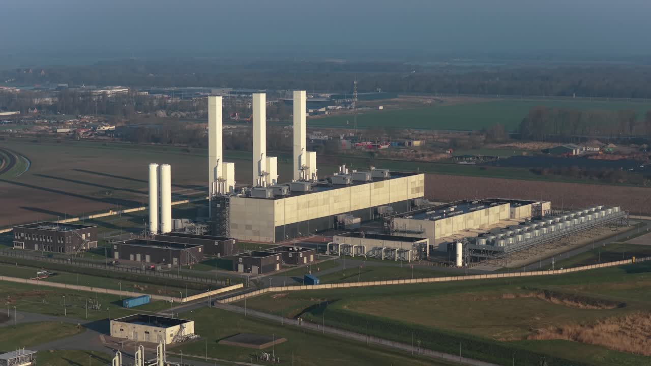 Gasunie nitrogen plant aerial view in zuidbroek netherlands