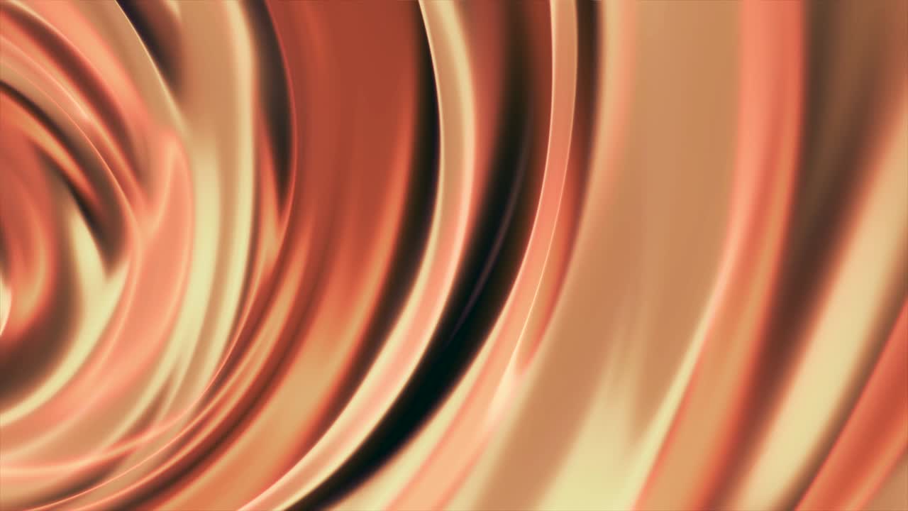 ondas sedosas doradas abstractas que fluyen lentamente y brillan sobre un fondo negro. animación. rayas en forma de arco suave naranja y amarillo que se mueven en las llamaradas solares