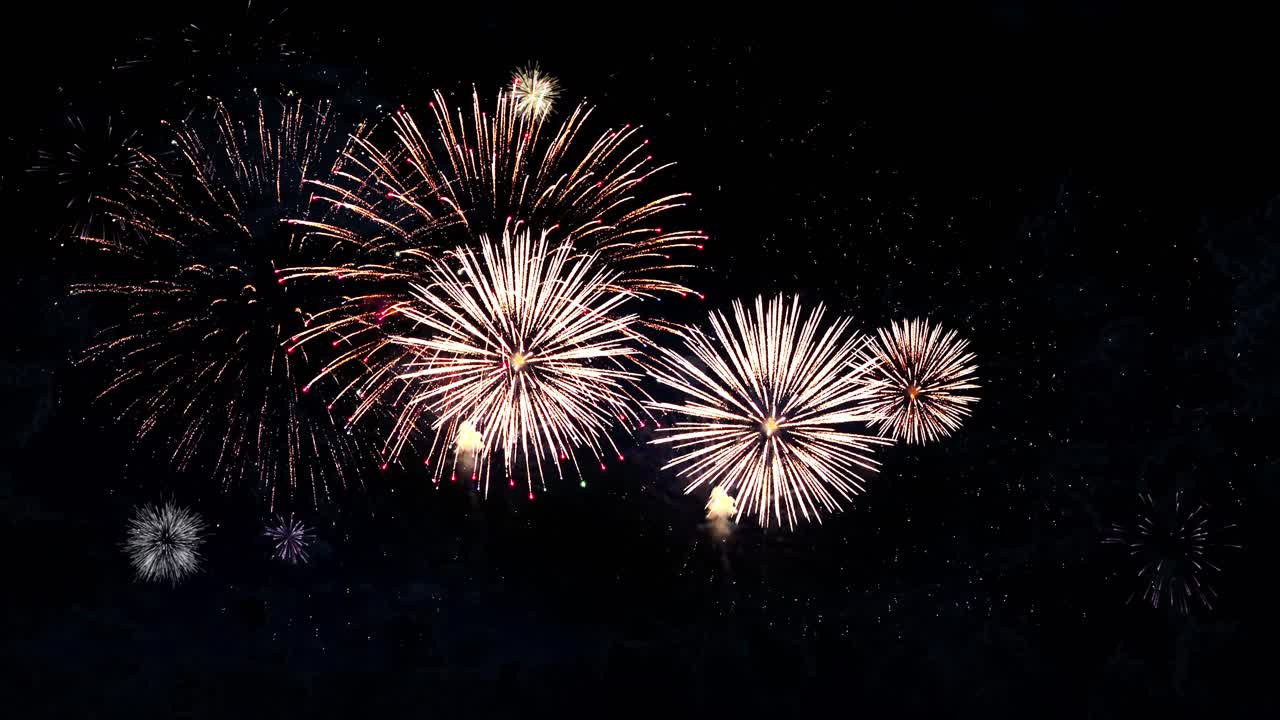 Abstract glitter background fireworks christmas eve 4th of july holiday concept sky fireworks