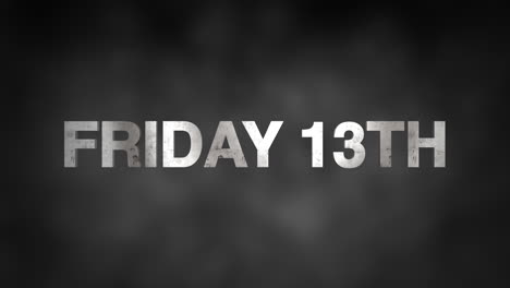 friday 13th with dark mystical fog in dark night sky